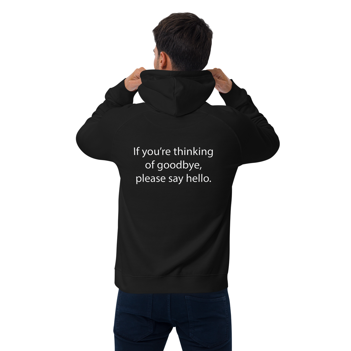 "We Need You" Unisex eco raglan hoodie